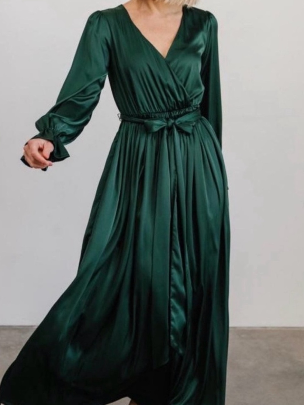 Baltic Born Holly Satin Maxi Dress - Green
